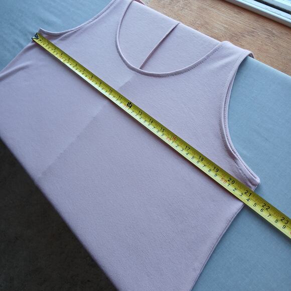 1X Cream Mauve Scoop Neck Round Hem Tank Top Zenana Plus size comfy cool - Picture 11 of 13